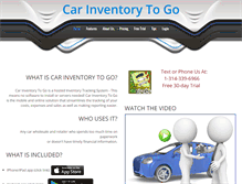 Tablet Screenshot of carinventorytogo.com